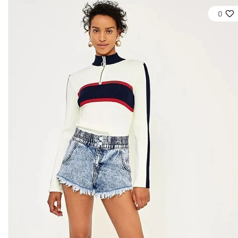 BDG Urban Outfitters Cheeky ‘80s Acid Wash Elastic Denim Shorts Size 29